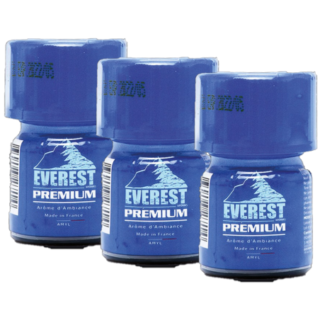 EVEREST PREMIUM X 3 - 15ml - Poppers 80% pur amyl - très puissant