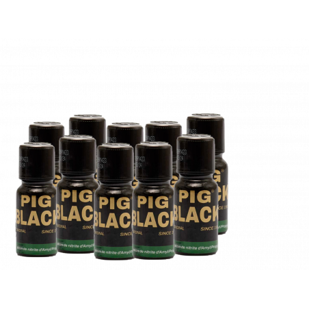 poppers PIG BLACK x 10 mix propyl amyl ultra fort